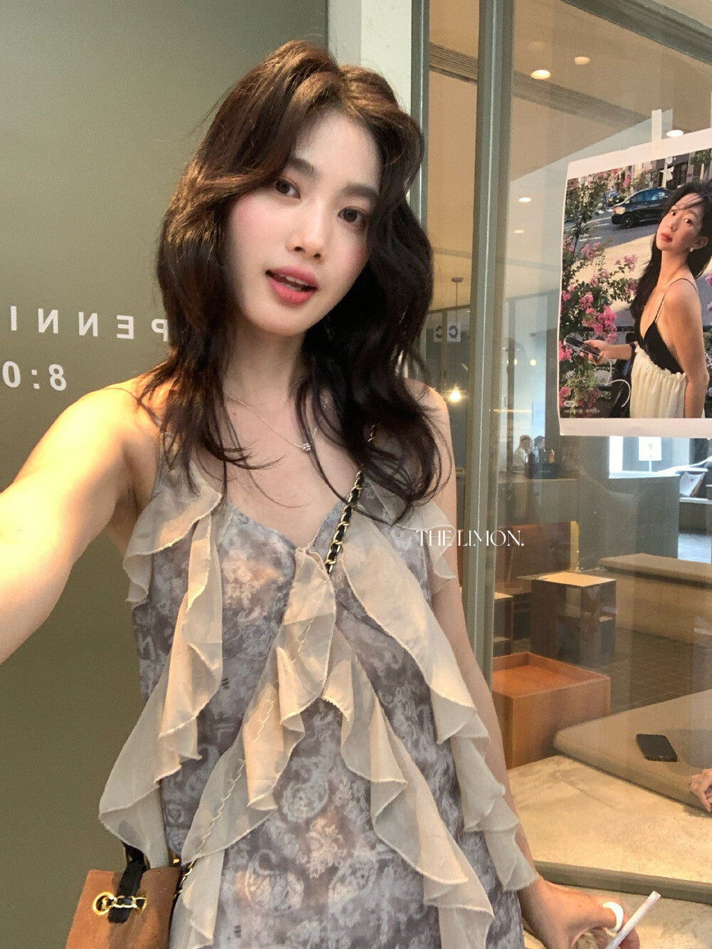 【L10356】實拍檸檬夏日法式度假風🏖️設計感百搭氣質荷葉邊休閒細肩帶洋裝260408