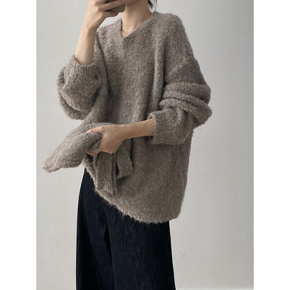 【YK259】實拍冬季慵懒奶呼呼針織毛衣+可拆卸披肩帽子(羊毛12%)251113