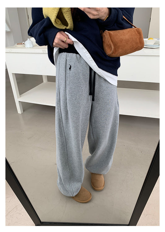 【H5508】實拍M~XL懶懶加厚奧粒絨舒適休閒彎刀褲型251118