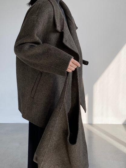 【cim2517】實拍蘇黎世冬日立領雙面呢毛呢外套大衣(100羊毛)251030