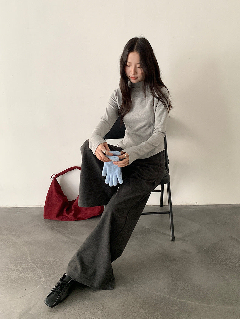【LD11048】實拍S~XL秋冬毛呢厚款高腰直筒褲251202