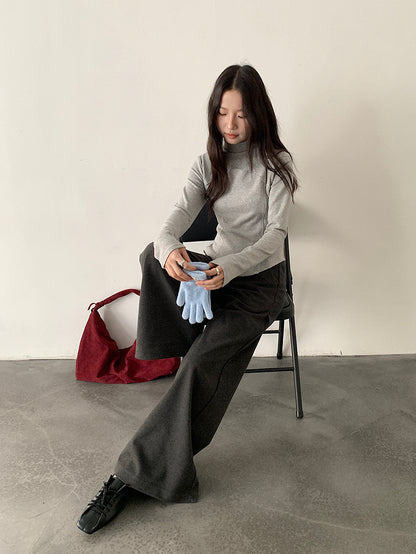 【LD11048】實拍S~XL秋冬毛呢厚款高腰直筒褲251202
