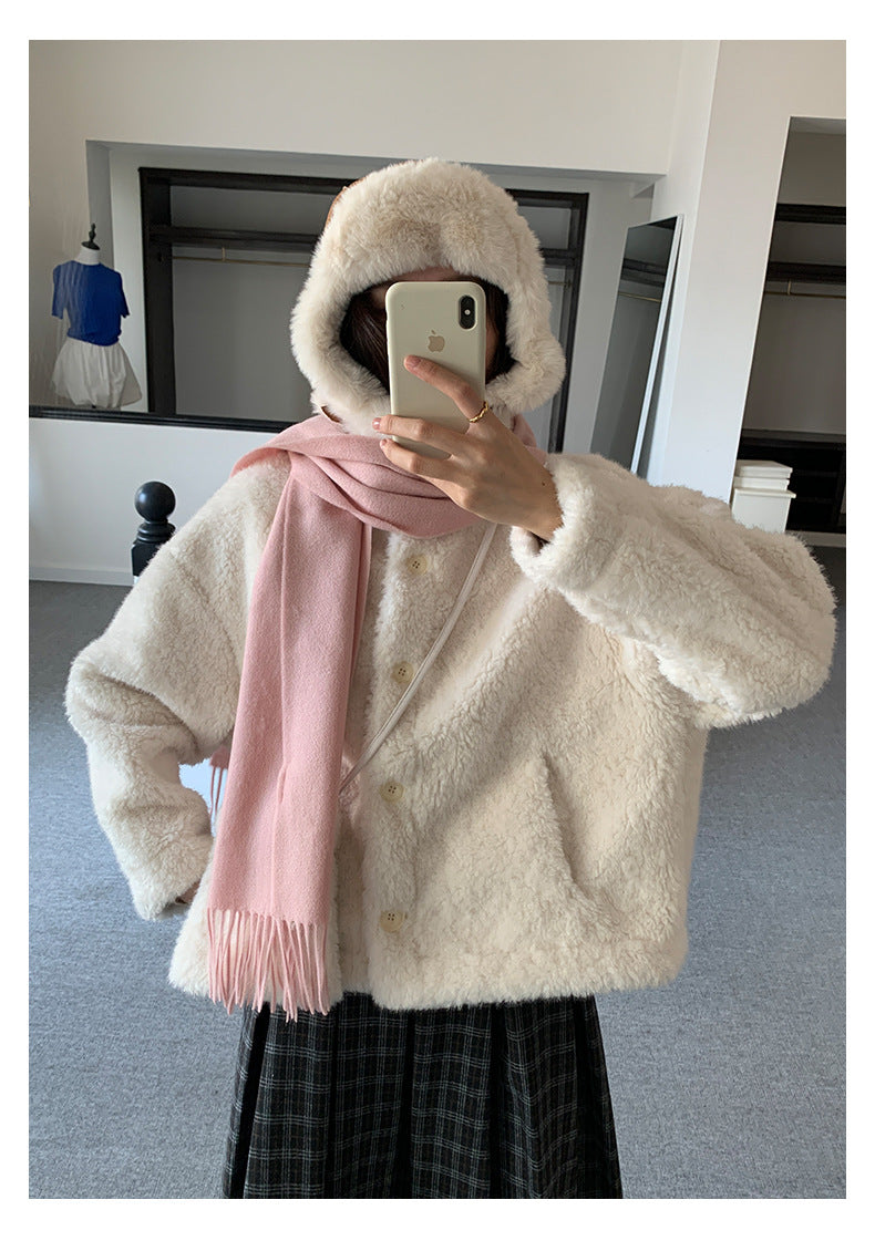 【H5506】實拍 溫柔輕奢皮毛一體保暖仿皮草大衣外套251118