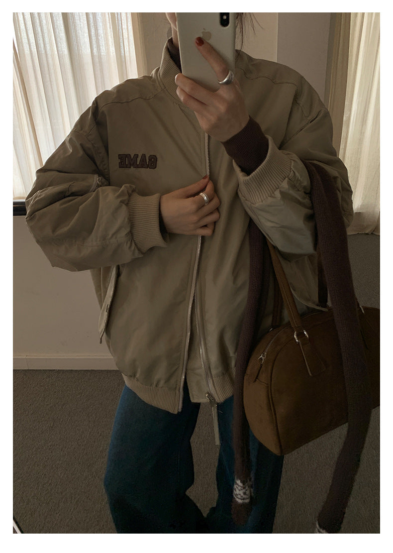 【H5526】實拍兩面穿|絨毛加厚棉服風衣外套251125