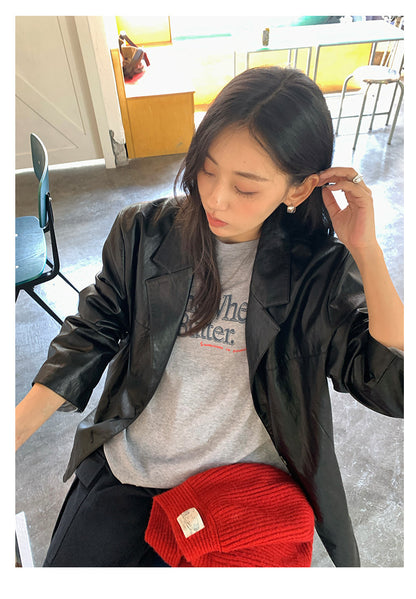 【H5389】實拍簡約休閒韓系長袖T恤250902