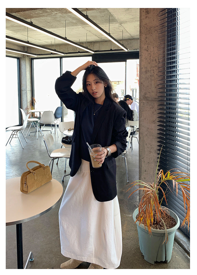 【H5385】實拍韓版秋季顯瘦休閒西裝外套250902