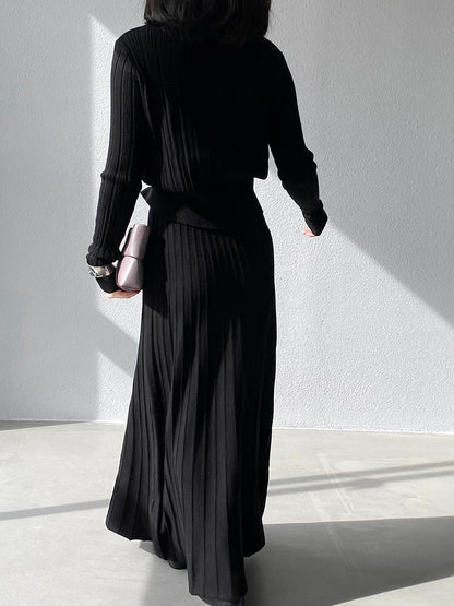 【cimz100789】實拍法式高級感收腰顯瘦針織衫＋針織長裙(分開下單）251120