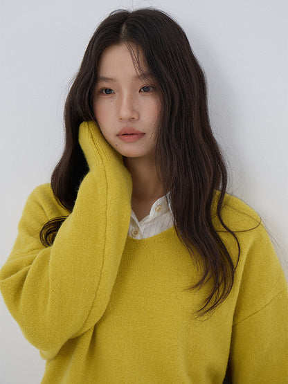 【LD3281】實拍慵懶寬鬆棉羊絨針織毛衣251103