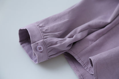 【LD3278】實拍小圓領長袖襯衫+條紋針織背心（分開下單）251103