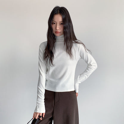 【LD11012】實拍加厚半高領6色打底長袖t恤251110