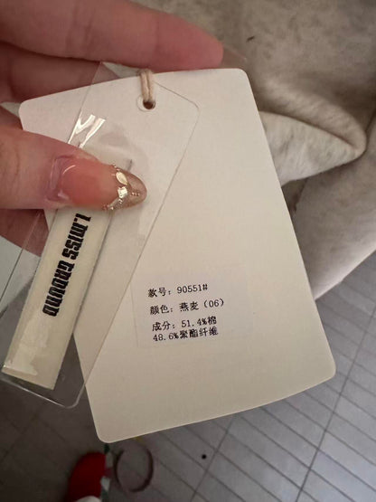 【LH90551】實拍IMISS秋冬簡約刺繡蕾絲加絨加厚假兩件衛衣251215