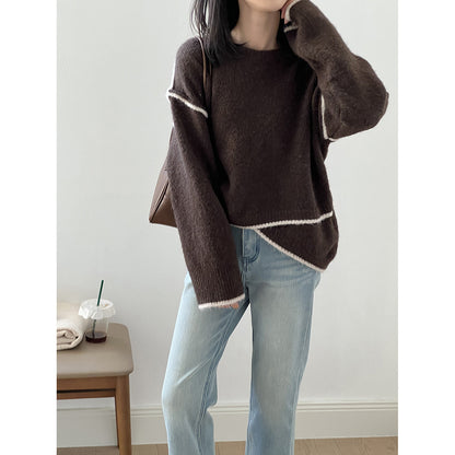 【YP2472】 實拍熱銷不規則針織毛衣251023