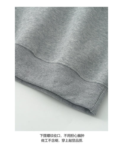 【H573】實拍美式汽車印花寬鬆圓領衛衣251021