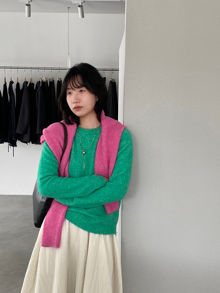 【cim5921】實拍冬季簡約保暖舒適針織毛衣（含羊毛5％）251114