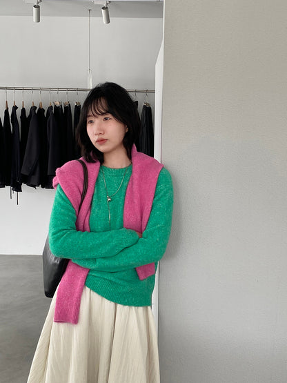 【cim5921】實拍冬季簡約保暖舒適針織毛衣（含羊毛5％）251114
