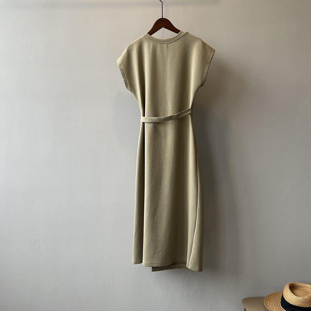 在台現貨【Y695】實拍韓國夏天開衩綁帶棉質洋裝