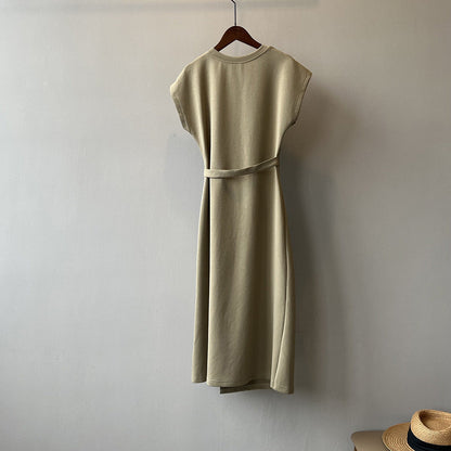 在台現貨【Y695】實拍韓國夏天開衩綁帶棉質洋裝