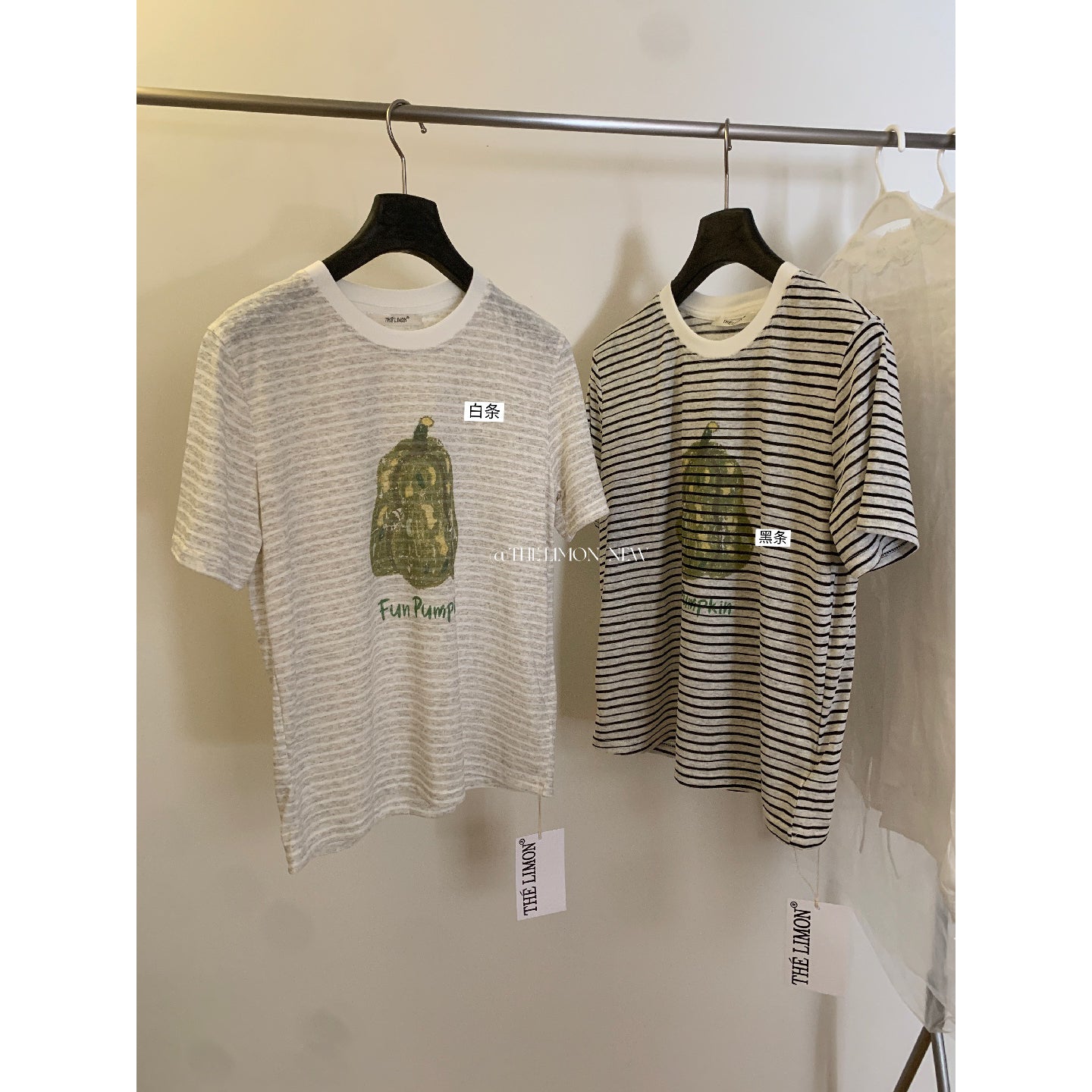 【L10639】韓系ins風休閒穿搭🎃可愛條紋南瓜印花百搭寬鬆圓領短袖T恤260518