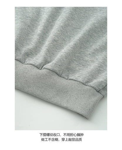 【H5448】實拍運動兩條槓印花長袖衞衣250923