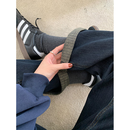 【H5483】實拍S~XL復古加厚水洗直筒牛仔褲251109