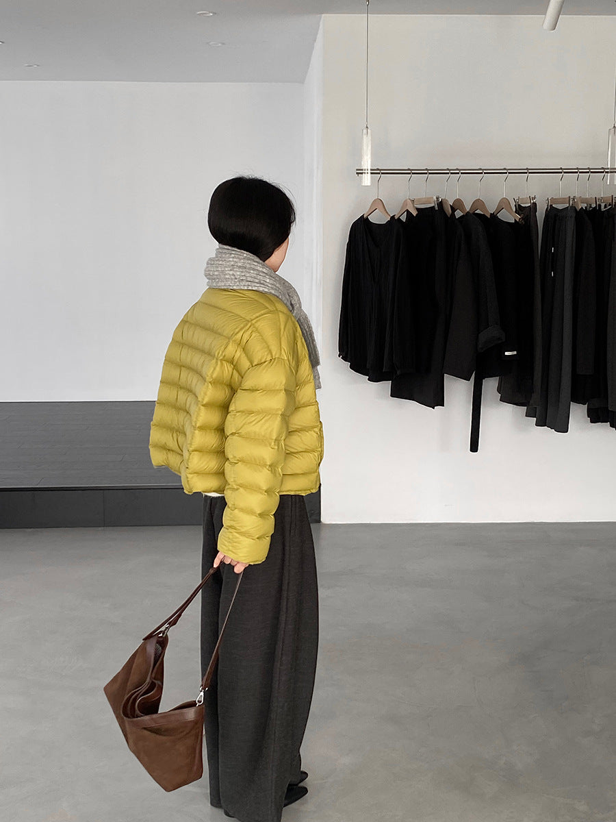 【cimz6383】實拍高領寶款排骨白鴨絨外套（白鴨絨90）251120