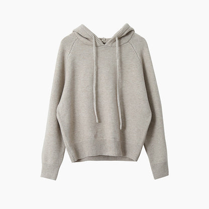 【LD3280】實拍慵懶小個子抽繩連帽針織毛衣251103