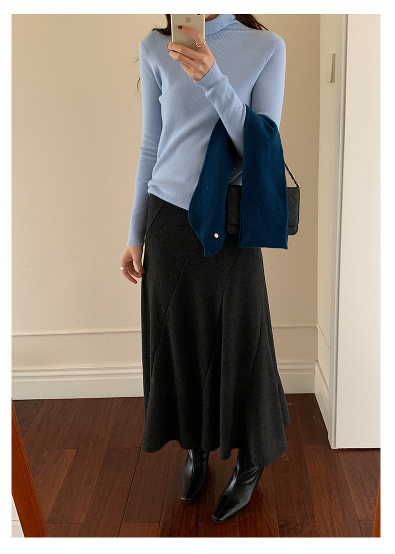 【H5520】實拍冬季法式高級魚尾裙251125