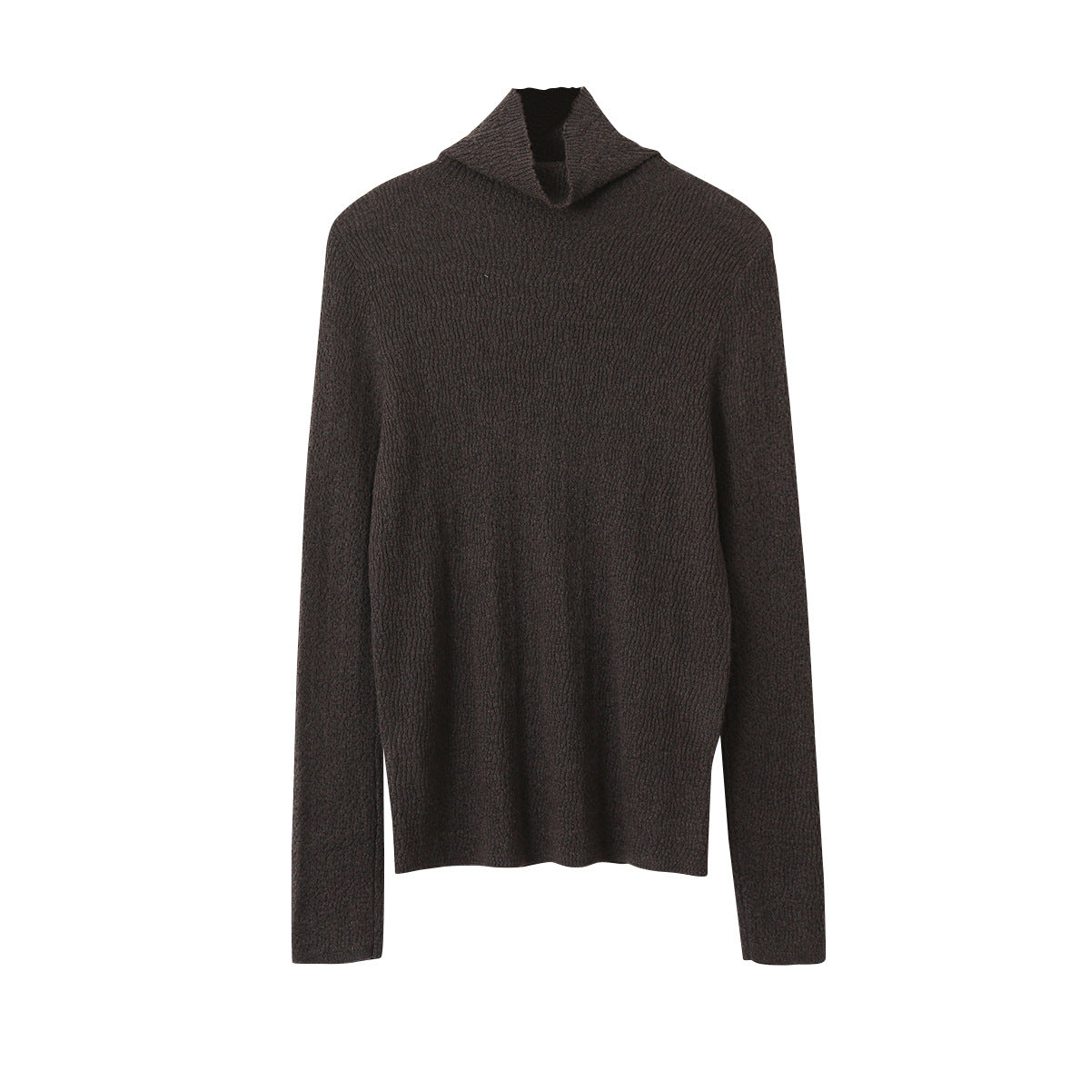 【LD11061】實拍紗網肌理超彈高領修身打底T恤251209