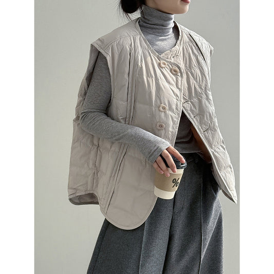 【Y82633】實拍輕暖羽絨背心（含90％白鴨絨）251016