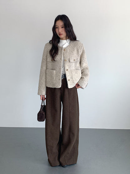 【LD9507】實拍高級感小香風粗花呢子外套251110