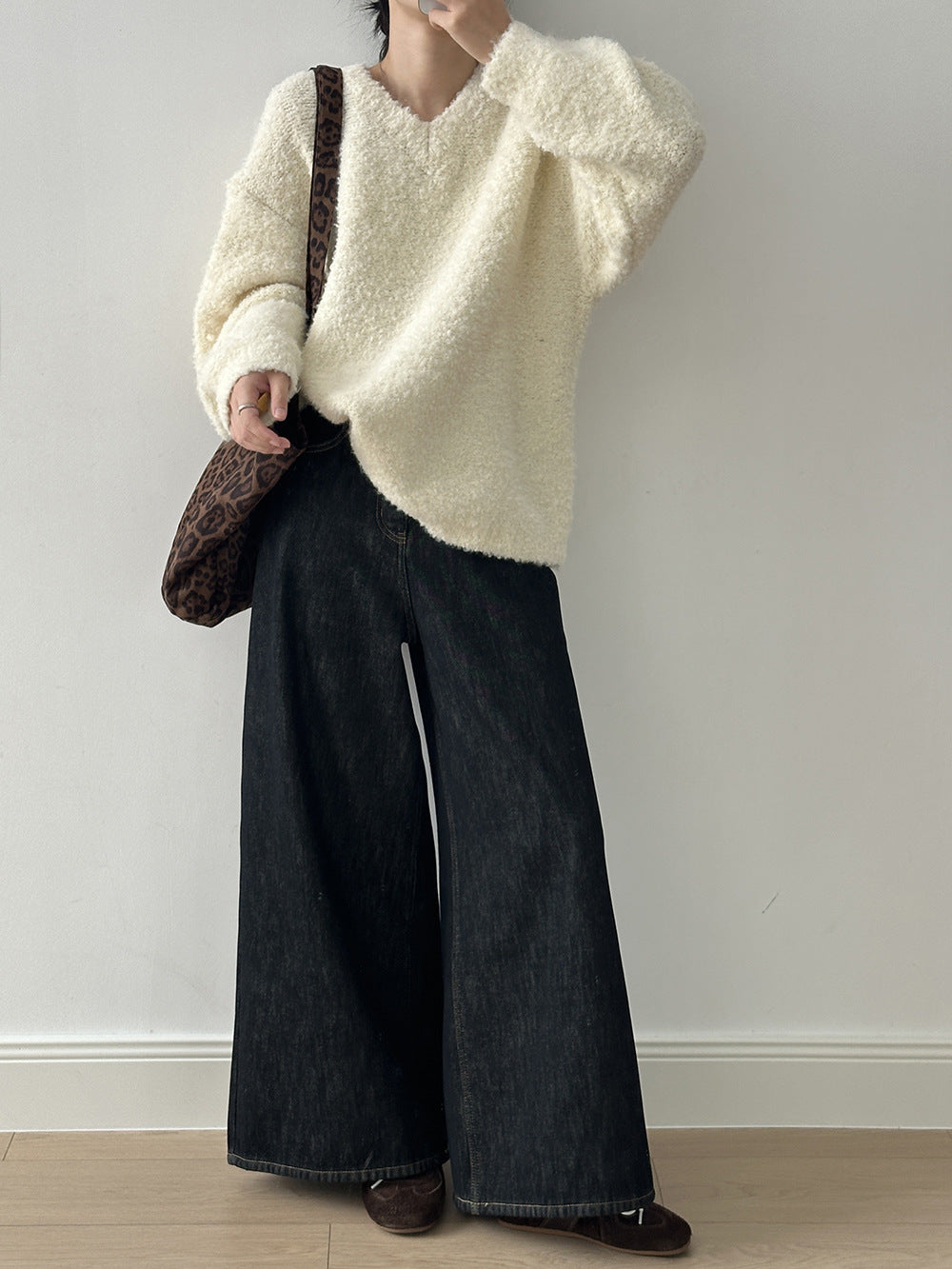 【YK259】實拍冬季慵懒奶呼呼針織毛衣+可拆卸披肩帽子(羊毛12%)251113