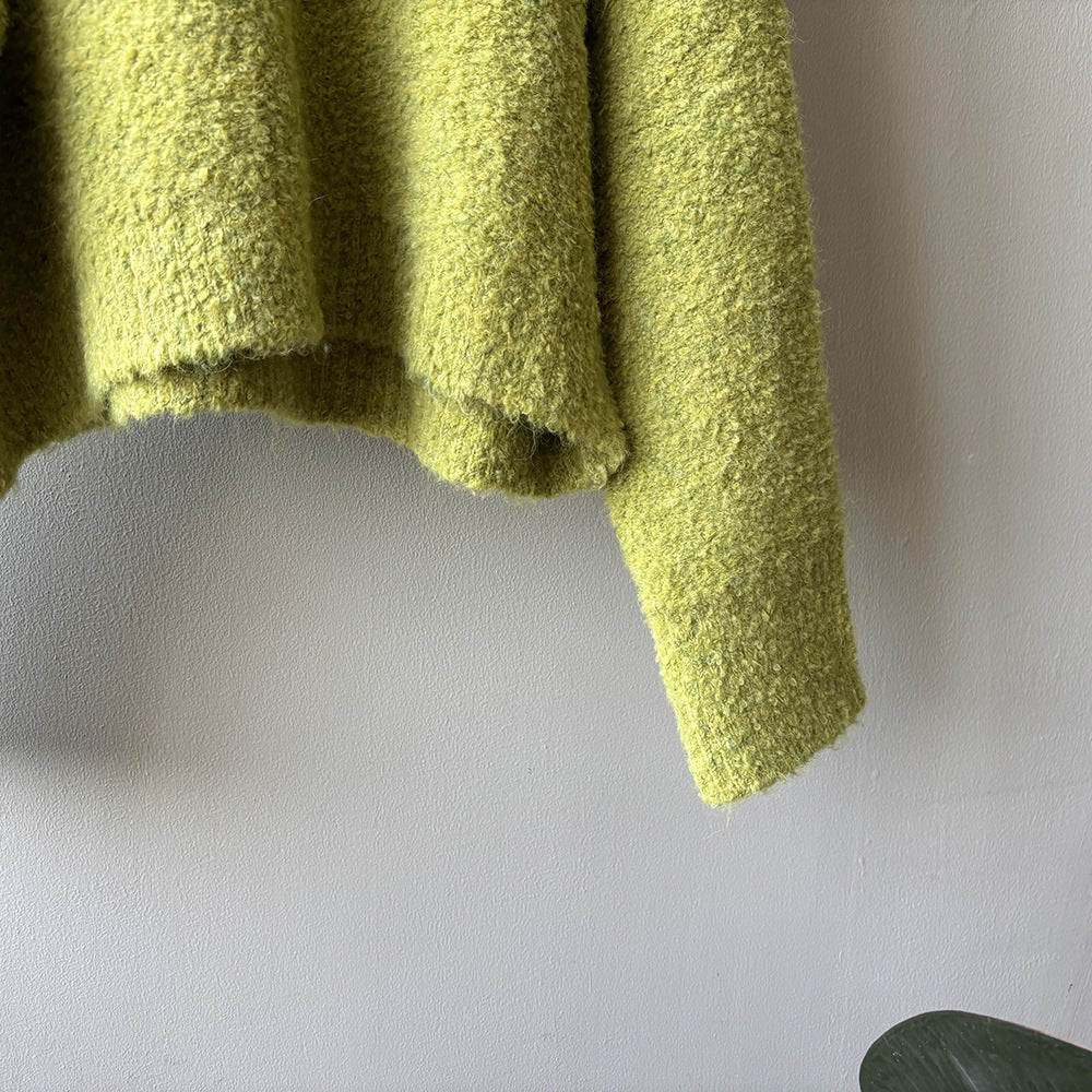 【Y2188】實拍冬季圈圈絨可愛連帽針織毛衣251106