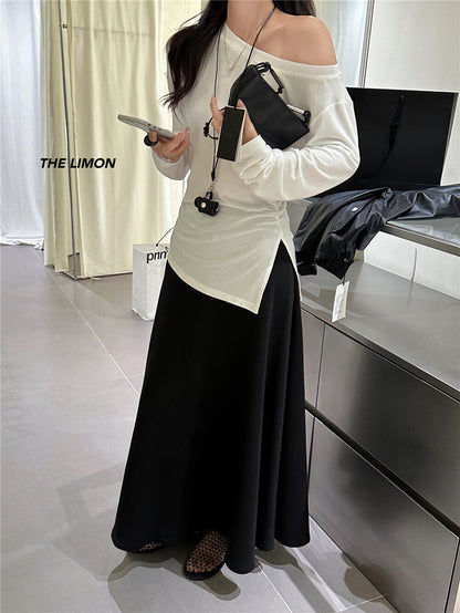 【L1130】實拍檸檬休閒顯瘦空氣棉A字裙251117