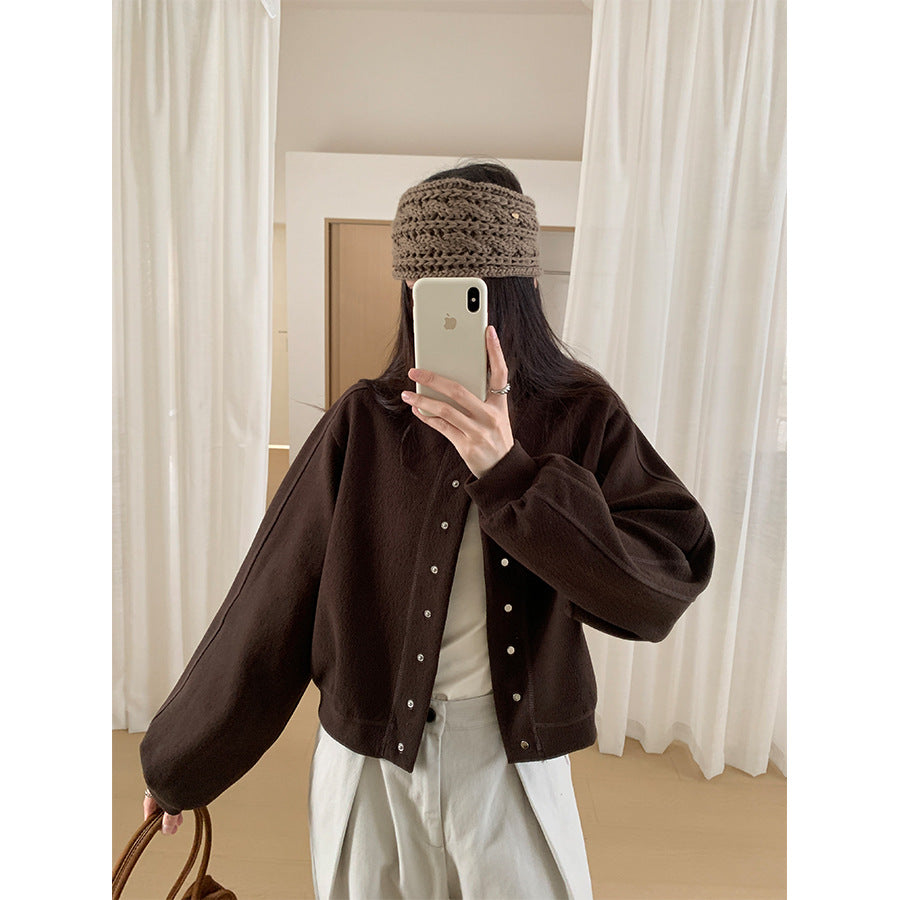 【H567】實拍秋冬挺版圓領棒球服外套251021