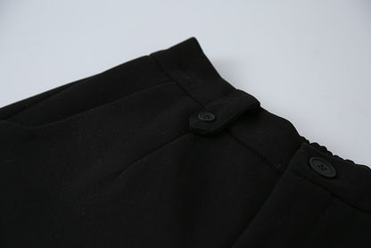 【LD11044】實拍厚款毛呢西裝短褲後鬆緊腰251202