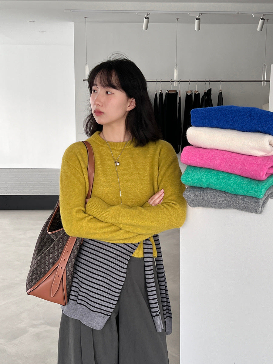 【cim5921】實拍冬季簡約保暖舒適針織毛衣（含羊毛5％）251114
