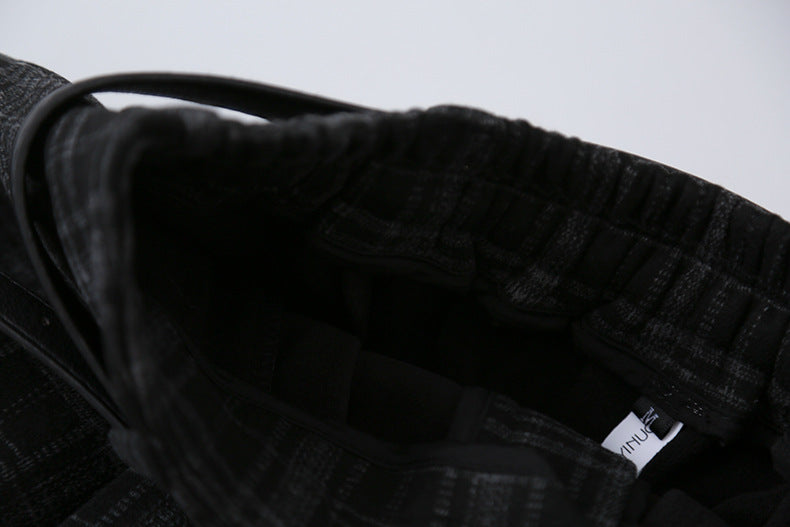 【LD11071】實拍氣質復古格紋毛呢a字裙251209