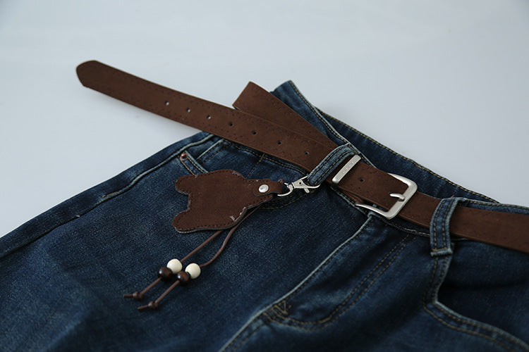 【LD3286】實拍S~XL冬季植絨加絨高腰彈力牛仔褲+鑰匙扣251103