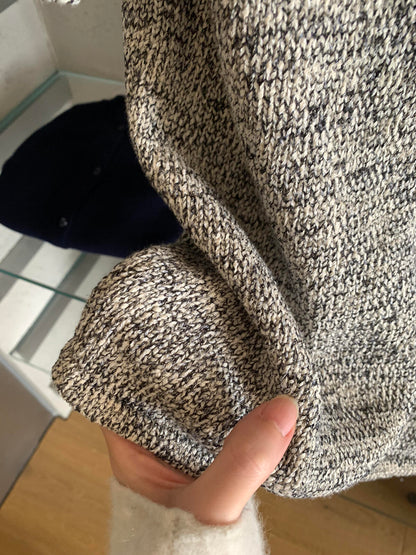 【LR991371】實拍imiss高級感氣質！高級感混雜色圓領短袖針織衫260305