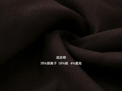 【LD3301】實拍韓系簡約高腰毛呢闊腿七分褲251103