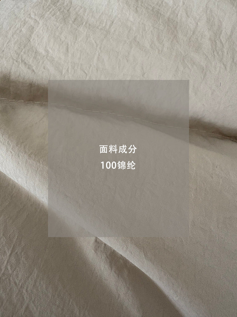 【cimz1235】 雪山奶糖 Muji 風輕薄初冬簡約廓形寬鬆棉服外套260108