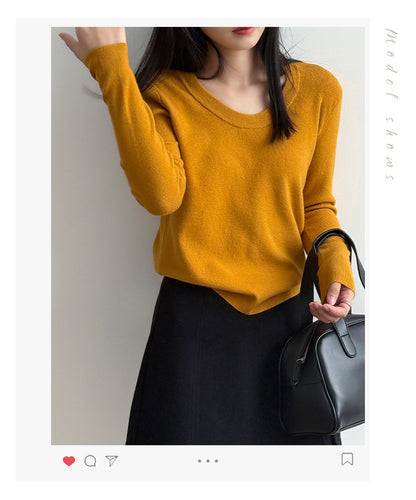 【Y275】實拍冬季U領長袖針織衫251106