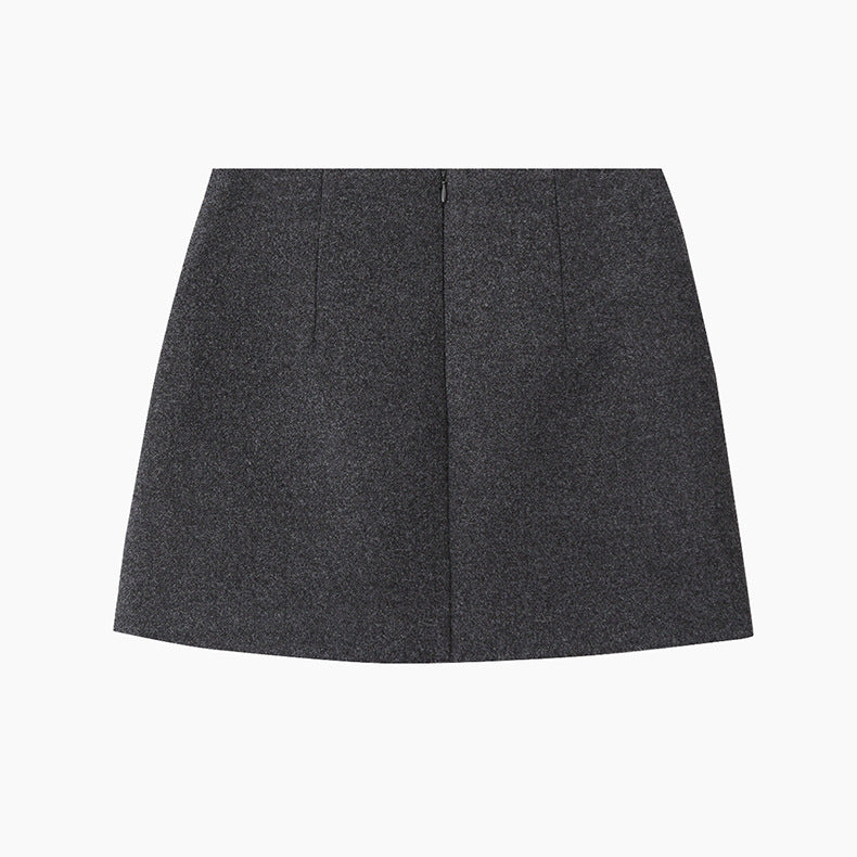 【LD11068】實拍S~XL加厚羊毛呢高腰a字短裙(羊毛10%)251209