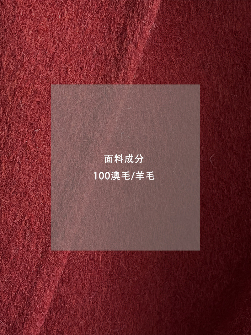 【cimz6616】實拍高級大氣厚款立領雙面羊毛呢大衣外套（羊毛100)251120