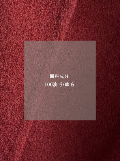 【cimz6616】實拍高級大氣厚款立領雙面羊毛呢大衣外套（羊毛100)251120