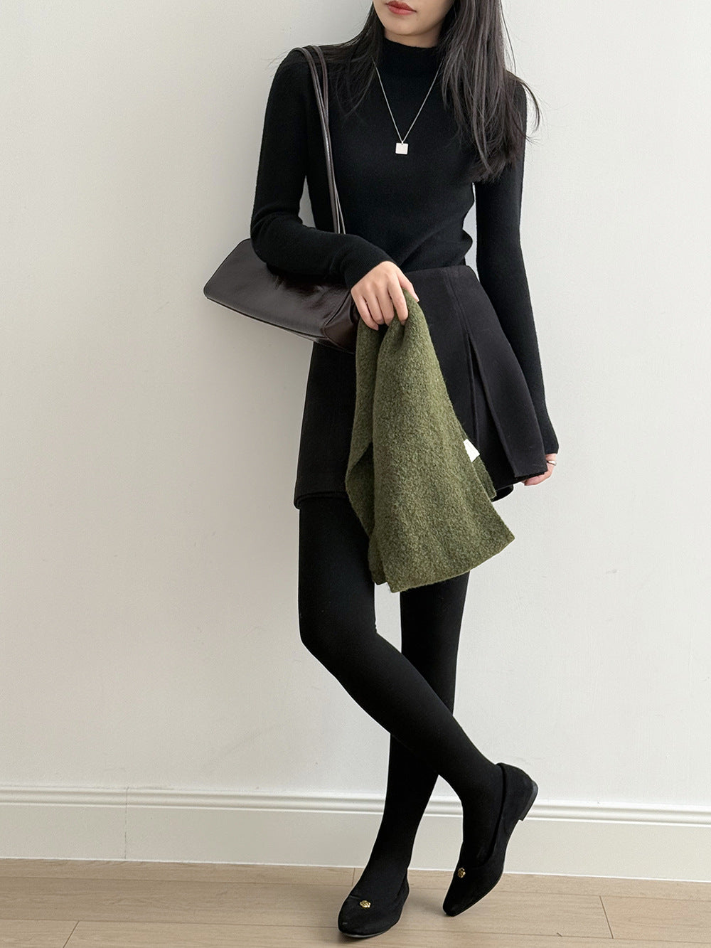 【Y315】實拍高級感半高領針織衫（棉羊毛4%)251106