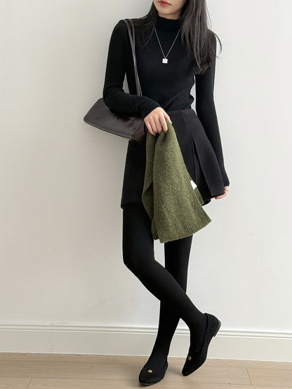 【Y315】實拍高級感半高領針織衫（棉羊毛4%)251106