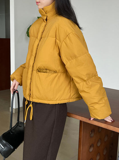 【cim35031】實拍冬季麵包羽絨連帽立領外套（可拆針織連帽）（含白鴨絨80%)241225
