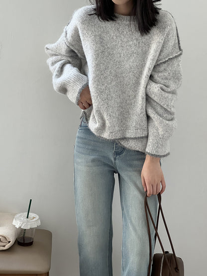 【YP2472】 實拍熱銷不規則針織毛衣251023