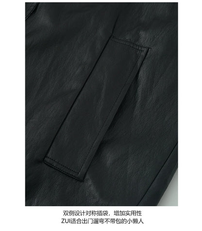 【H555】實拍高級感兩面穿皮衣風衣外套 秋冬外套251007